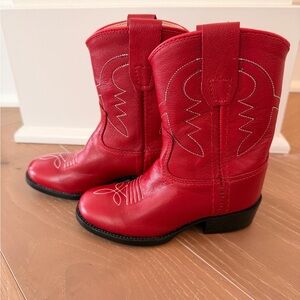 Red Toddler Cowboy Boots, Size 6.5
